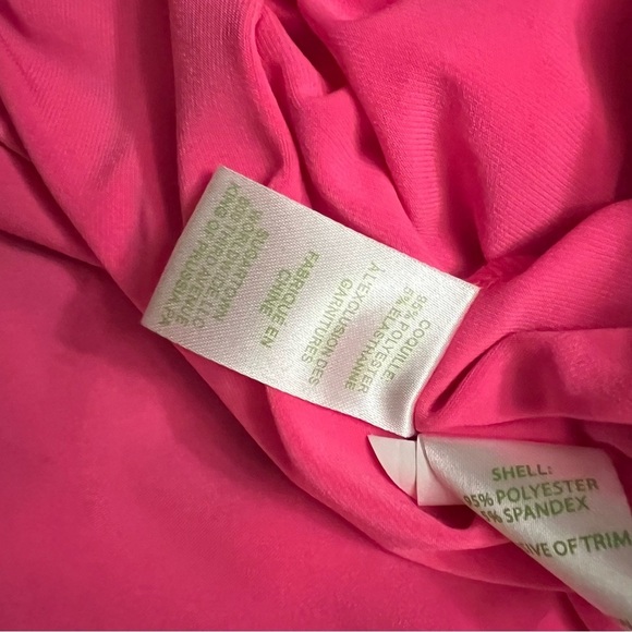 Lilly Pulitzer La Fortuna Off Shoulder Romper hot pink Tassels - Picture 12 of 15